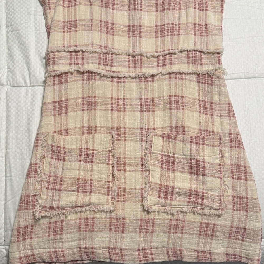 Olivaceous Plaid Sleeveless Dress EUC S - Picture 5 of 8